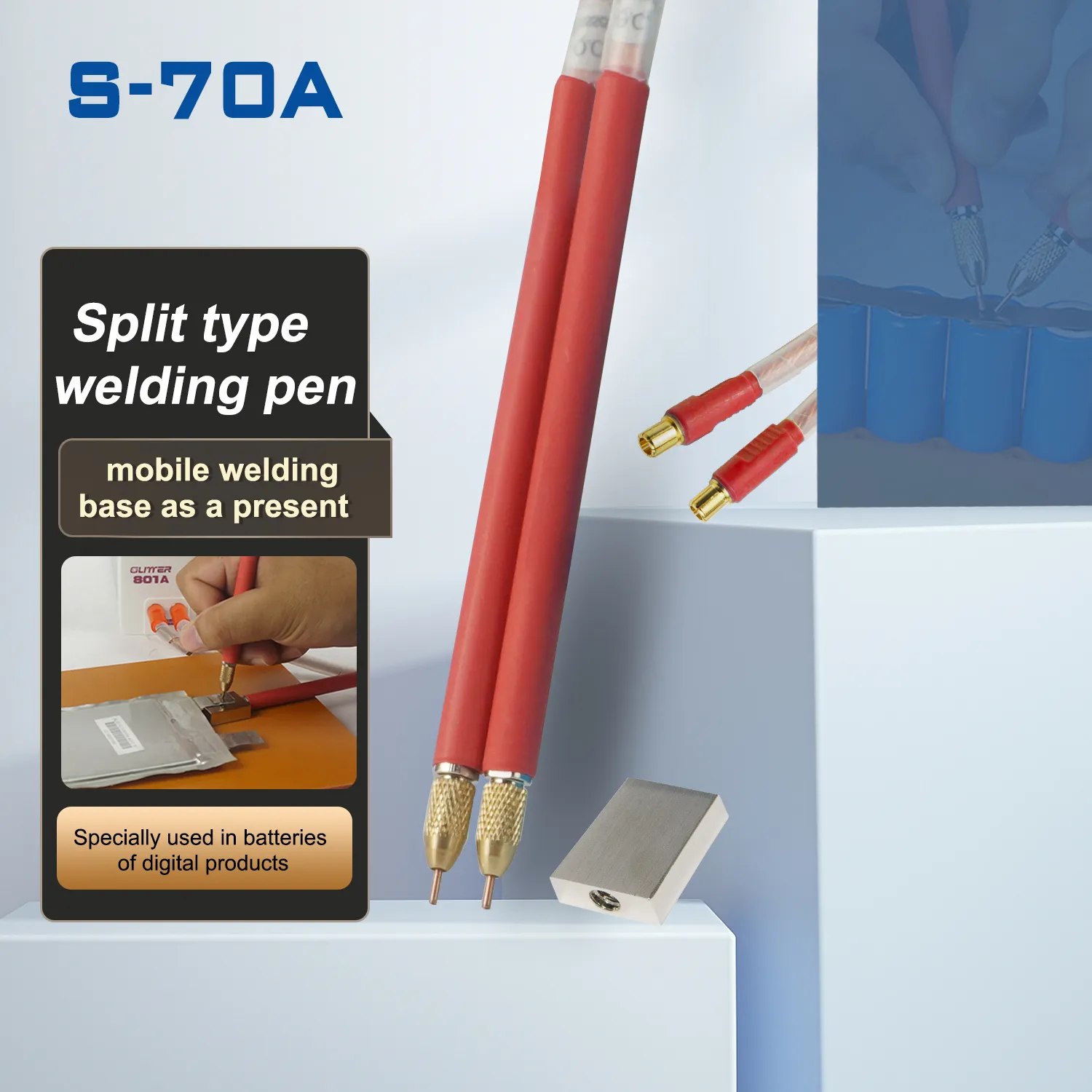 Split Point Pen S-70A S-75A Split Spot Welder Pen: SUNKKO GLITTER Series Spot Welding ...