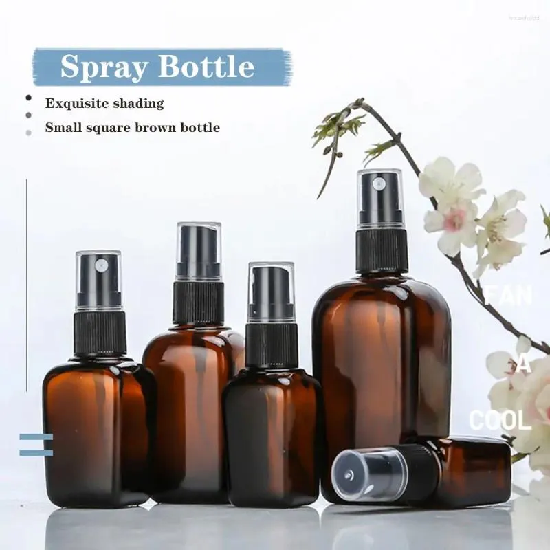 Lagerflaschen 10 ml-100ml ätherische Öl Reise tragbare braune Sprühflaschenglasbehälter nachfüllbares Zubehör