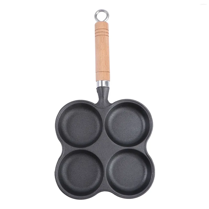 Pans Four Hole Omelette Holes Egg Cooker Non-stick Translate Frying Cast Iron Cooking Tool