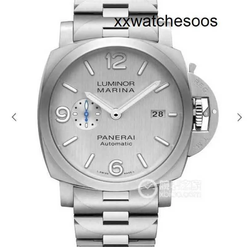 Top Clone Men Watch Panerais Luminor Automatyczny ruch SZWIEK SWISS Sapphire Mirror Rozmiar 44 mm 13 mm stalowy opaska projektanci nadgarstka CS9D