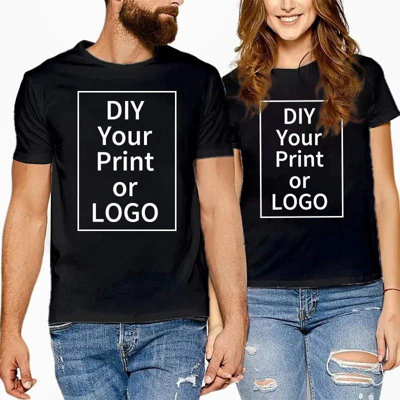 Anpassad T -shirt för män Kvinnor gör din designtext Print Original High Quality Gifts Tshirt Womans Tshirt 240403