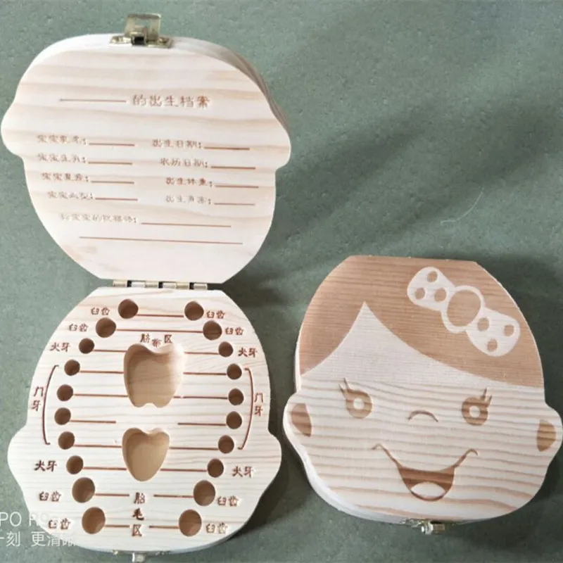 Tooth Box Diy Baby Wood Tooth Box Organizer Infant Milk Tooth... From Ddmyhome, $27. ...