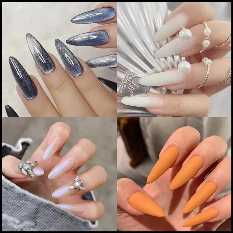 Quick Building Nail Mold Tips Nail Dual Forms Finger Extension Nail Art UV Extend Gel Finger Stiletto Nails- for UV Extend Gel Stiletto Nails