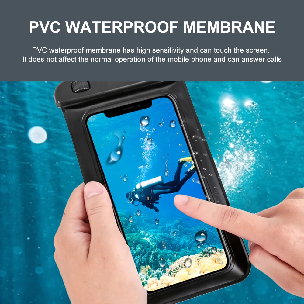 Waterproof Phone Box Underwater Waterproof Phone Pouch with Arm Band for Swimming and Diving ...