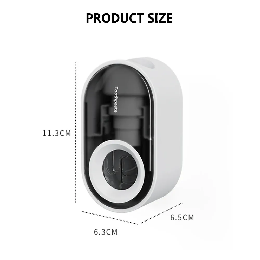 Automatic Toothpaste Pump Dispenser and Toothbrush Holder Wall Mounted ...