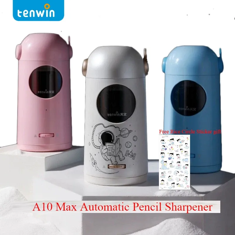 Sharpeners Tenwin A10 Max Automatic Pencil Sharpener TypeC Interface Electric Sharpener Pencils are Available Office Student Stationery