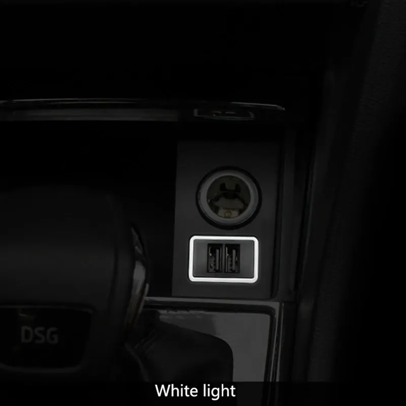 skoda kodiaq cigarette lighter Car USB Charger Dual USB Fast Charging Adapter with Light for Skoda Kodiaq  2017- Cigarette Lighter