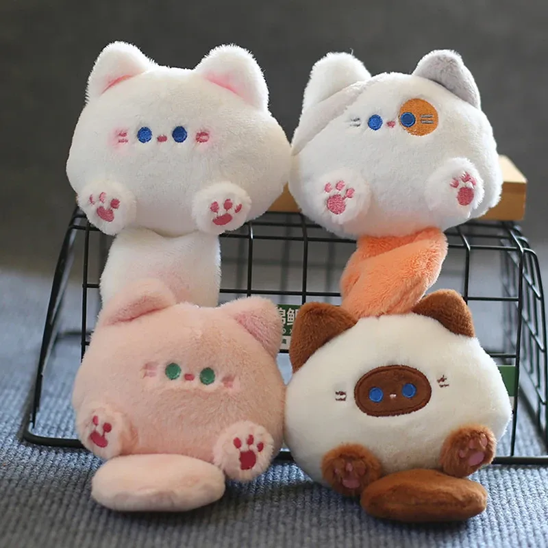 Cute Cat Keychain Plush Kawaii Stuffed Animal Keyring, Car Bag