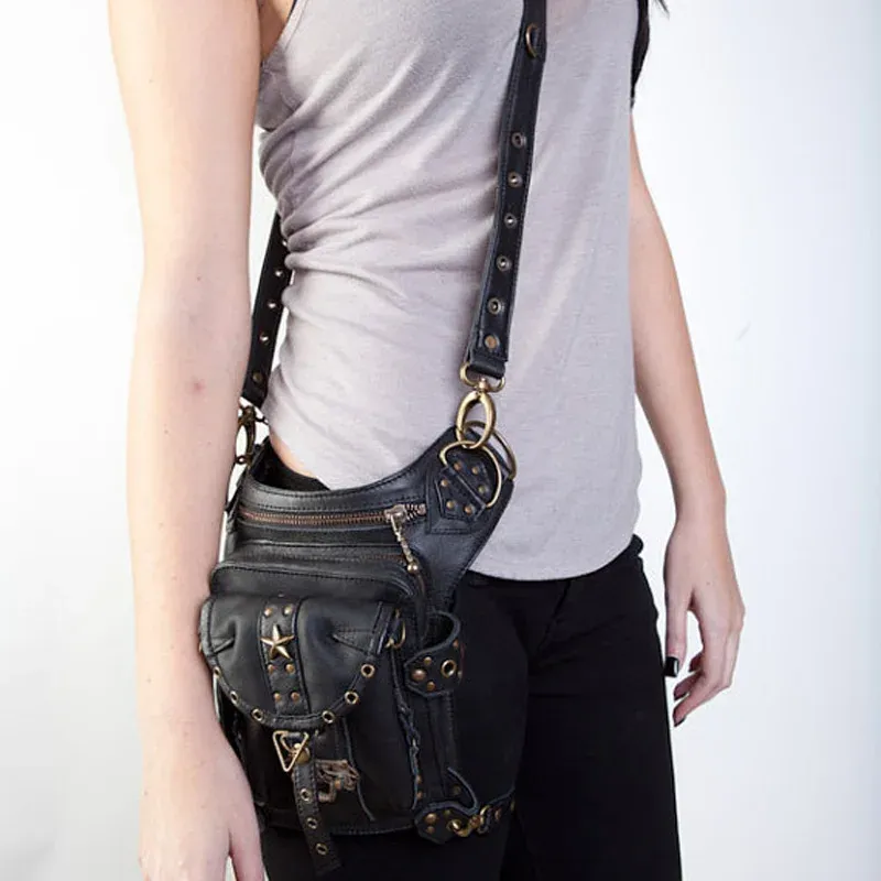 Victorian Style Steampunk Waist and Leg sling bag for Women