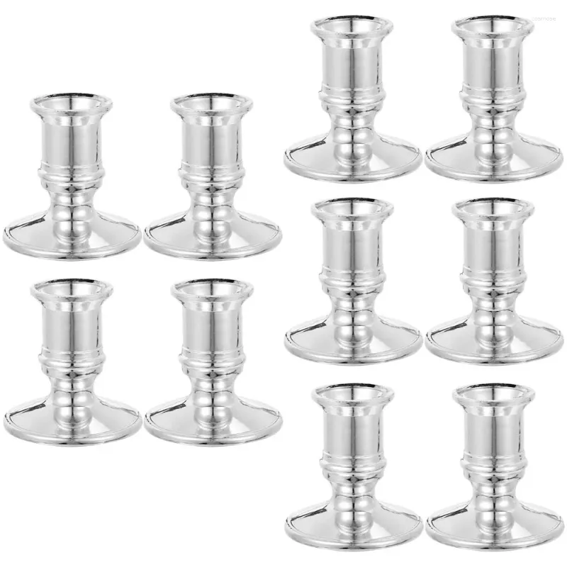 Portes de velas 10 PCS Decoraciones Bases electrónicas Celeras Celeras Desktop Candelador Plastic