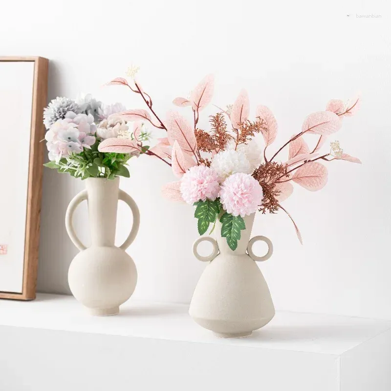 Vasen kreative Binaurale BILAURED Keramik Vase Ornamente Wohnzimmer Weinschrank Blume Arrangement Kunst Hochzeitstisch Dekoration