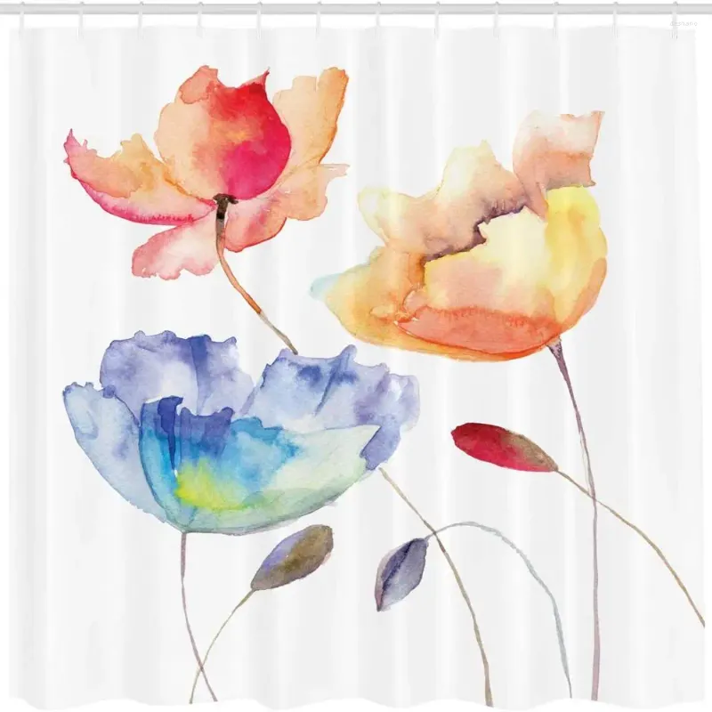 Занавески для душа модная занавеска акварель цветка летняя ретро рисунок