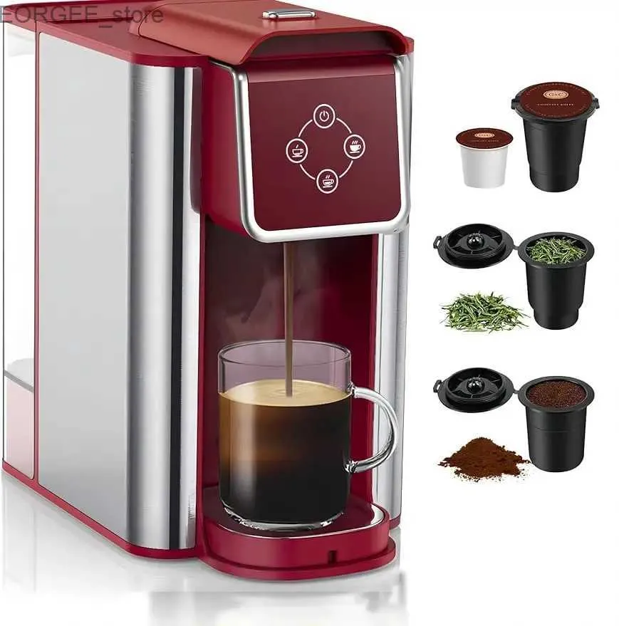 Coffee Makers SIFENE Single Serve Coffee Machine 3-in-1 Pod Coffee Maker for K-Pod Capsule Ground Coffee and Leaf Tea with 6-10 oz Cup Size Y240403