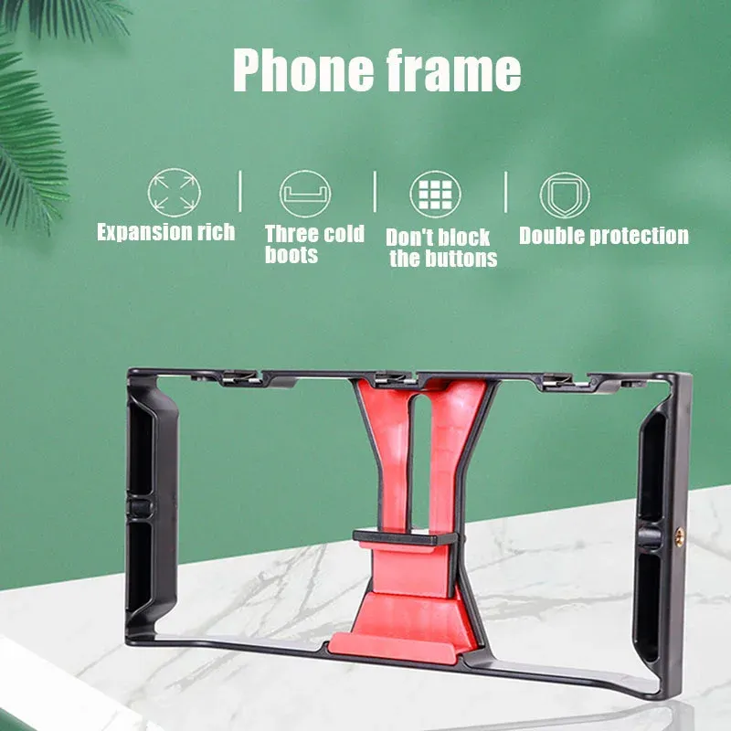 Video Camera Cage Stabilizer Mount Holder Handheld Frame Film Rig Vlog ...