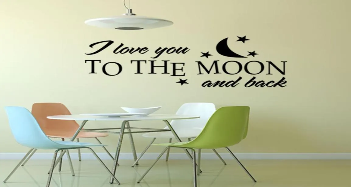 Whole DIY I Love You English Letter Quote Wall Stickers PVC Home Bedroom Waterperoof Removable Wall Decor Wallpaper 224X10663341915730194