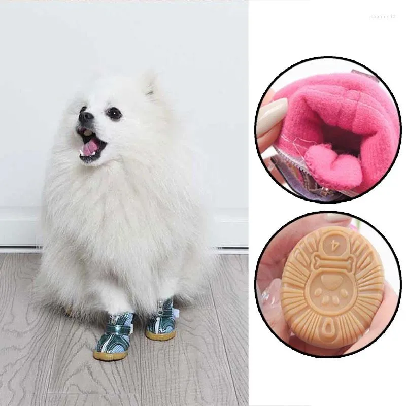 Hundkläder hundar tossor vårmaskskor nötkött sena ensamstående husdjursdjur sneakers med blixtlås på halkfria andningar