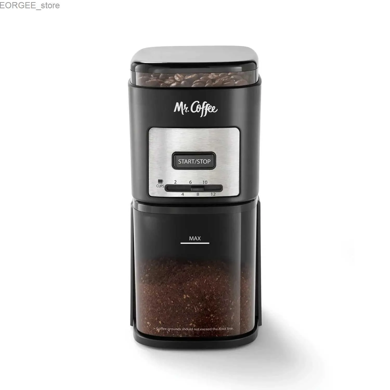 Coffee Makers Coffee 12-Cup Automatic Burr Grinder Black Precision slijpen voor alle koffietypen in zwarte koffiemolen .USA.New Y240403
