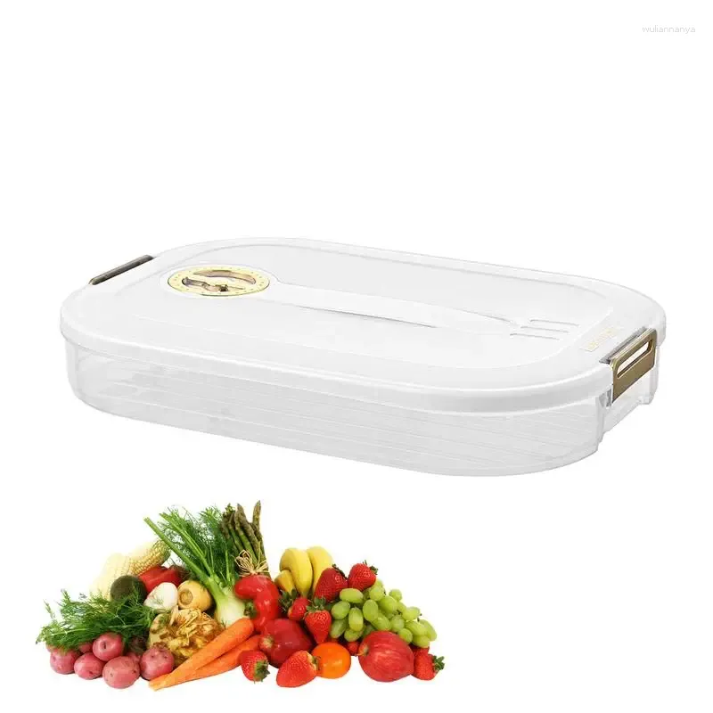 Storage Bottles Fridge Organizer Bins Stackable Refrigerator Dumpling Box Space-Saving Kitchen Food Containers For Pastry Seafood Fruits