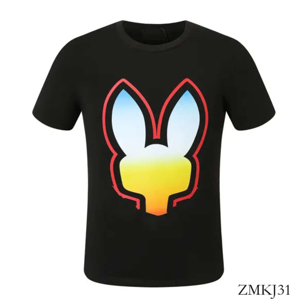 Psyco Bunny Rabbits Summer Designer Tshirt Casual T Shirt Mens Womens SKELTON Wzór królików Marka Psyco Krótkie koszule Bunny 6868