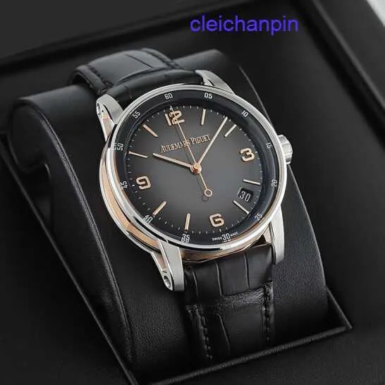 AP Calendar Wristwatch CODE 11.59 Series 41mm Automatic Mechanical Fashion Casual Mens Swiss Famous Watch 15210CR.OO.A002CR.01 Smoked Grey Single Table