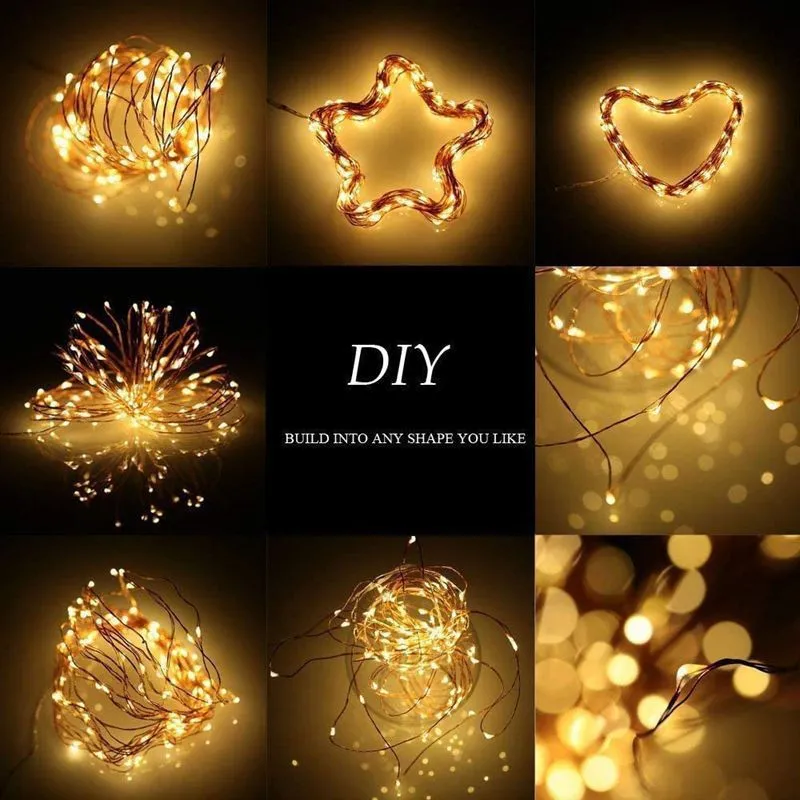 Solar String Fairy Lights 5m 50 LED and 30m 300 LED Waterproof Outdoor ...