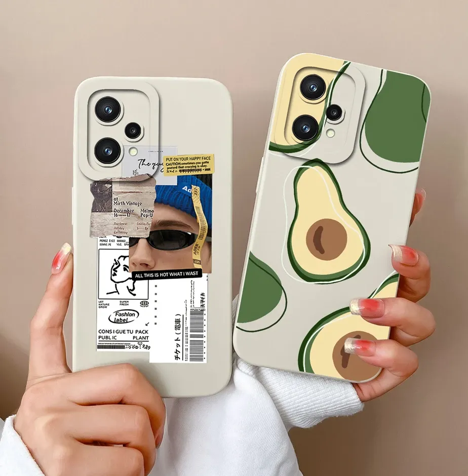WEIOU TPU Sfumato Cover per Realme C21Y (C21-Y) / Realme C25Y Case, Custodia in Morbida Silicone TPU Anti-Graffio Antiurto Protettiva Shell Bumper (Rosa Verde