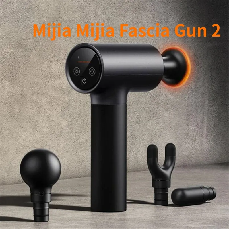 Contrôle Mijia Fascia Gun 2 double Mode 3 vitesses Mode Hot Pack forte puissance intelligente Protection de sécurité Multiple noir