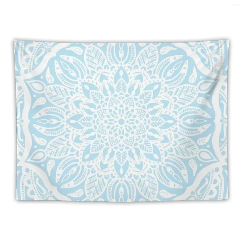 Tapestries Pastel Blue And White Mandala Tapestry Room Decoration Bedrooms Decor Home Accessories Things To Decorate The