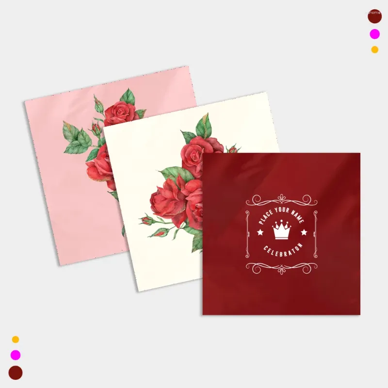 Fournitures de fête serviettes de cocktail personnalisées avec imprimerie de logo en couleur Mariage de décoration de bar personnalisée