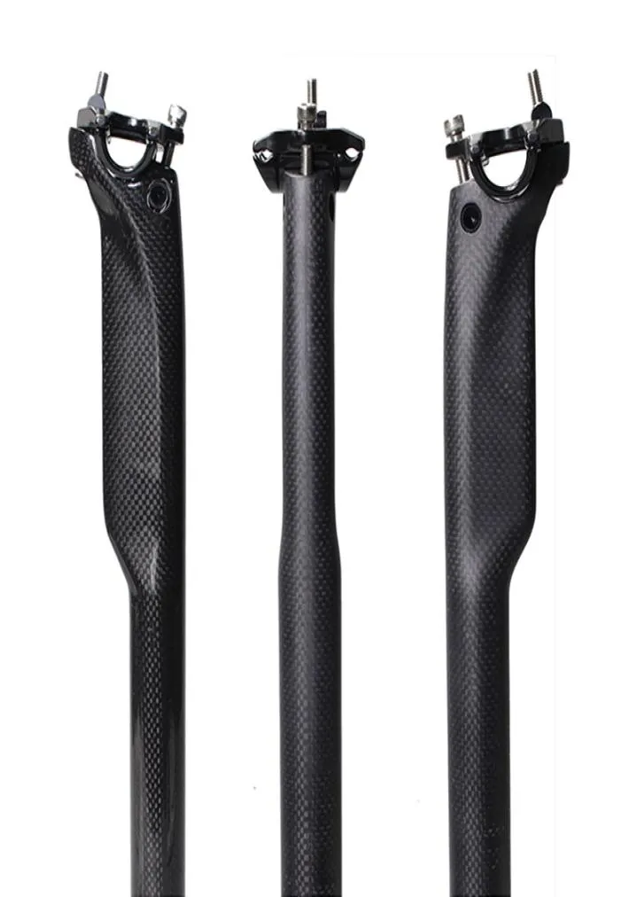 no logo 20mm full Carbon fiber offset Seatpost 272308316350400mm black Carbon Bike Cycling Parts MTBRoad seat post 3K matt5467387