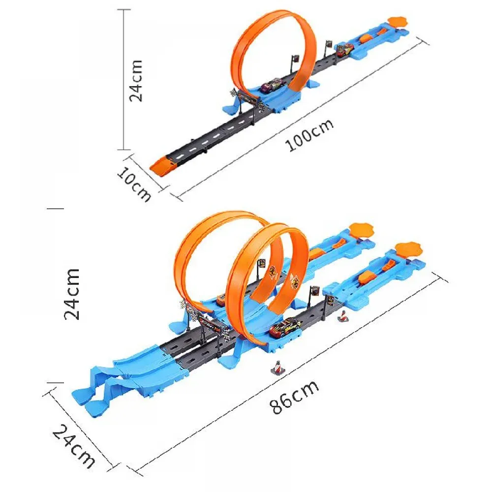 Railway Racing Track Play Set Mini Speed Racing Car Kits Educational ...