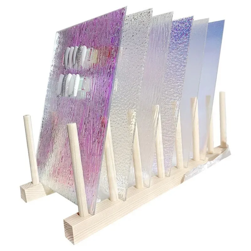 Support haut de gamme de de nail coloré support de table d'affichage acrylique transparent pratiques de prise de vue