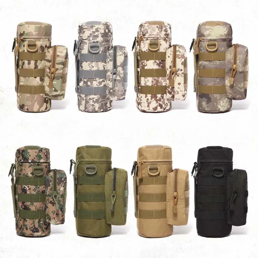 Supplies Travel Tool Kettle Set Outdoor Tactical Military Molle Water Bag for Camping Hiking Fishing Shoulder Bottle Holder Bottle Pouch