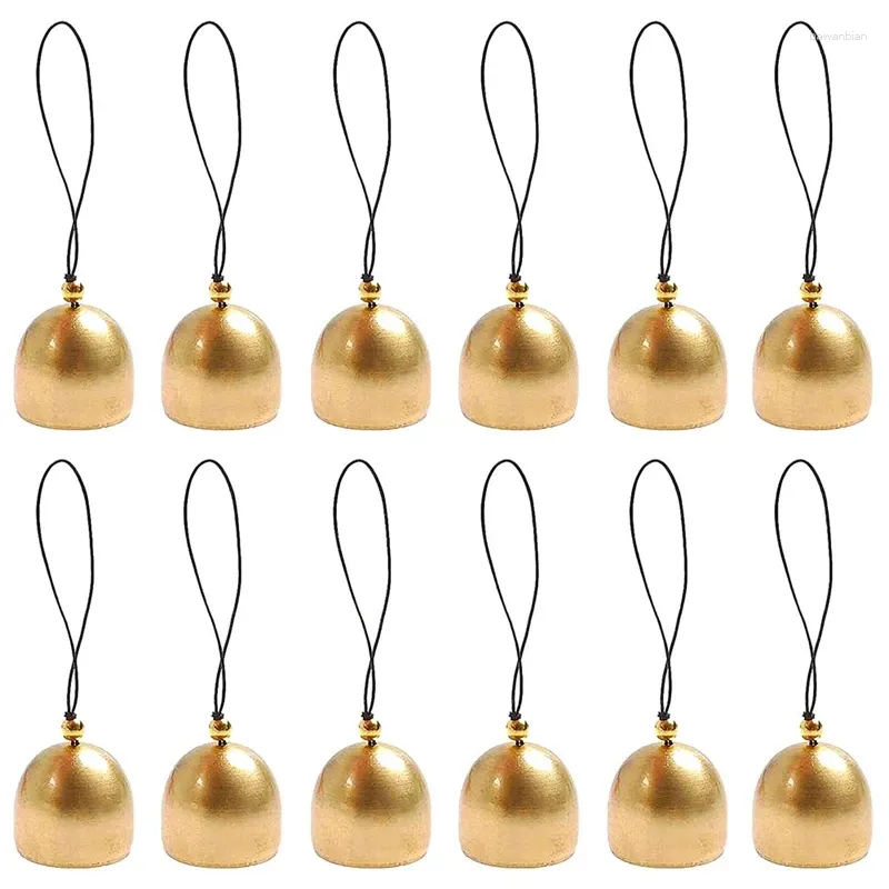 Dekorative Figuren 12pcs Bell Jingle Mini Metall kleine Kuhbell -Ornament Vintage Haustier Ornamente Wind Chime Rucksack Handwerk