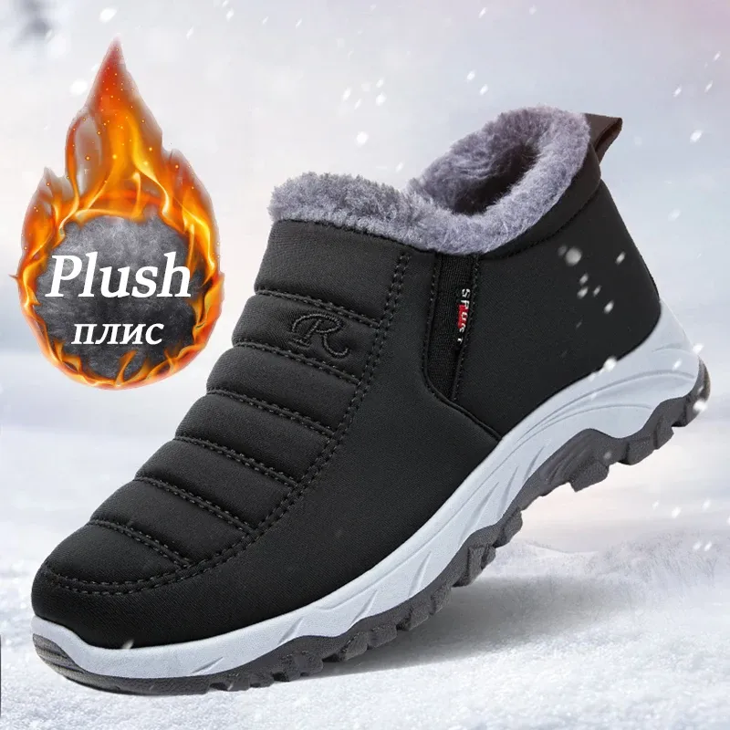 Stiefel 2022 Winter Frauen -Männerstiefel wasserdichte Schlupf an Schuhen Männer halten warme Schnee -Knöchelstiefel im Freien bequeme Tennis -Sneakers Mann Mann