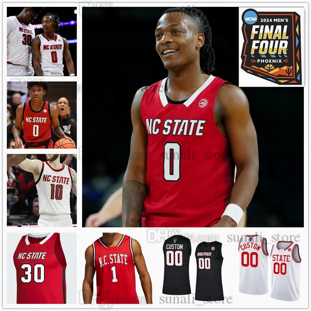 NC State Wolfpack NCAA 2024 Final Four Basketball Jerseys 0 DJ Horne 30 DJ Burns Jr. 23 Mohamed Diarra 12 Michael O'Connell 14 Casey Morsell 1 Jayden Taylor Middlebrooks