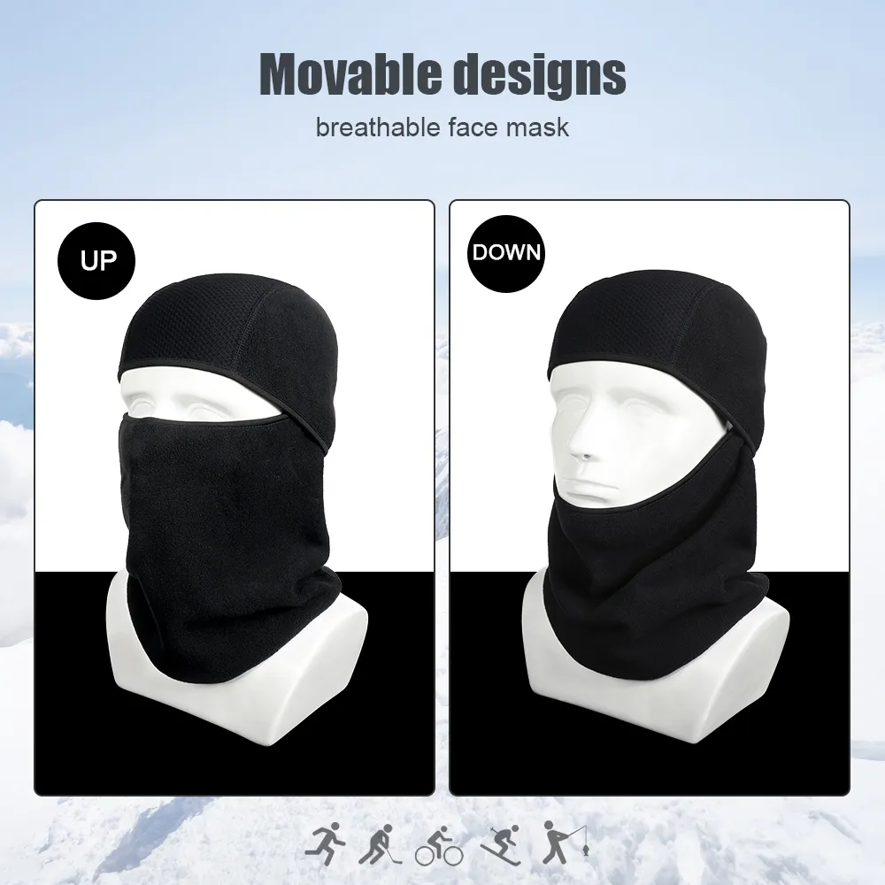 GSHLLO 2 Pcs 3 Hole Full Cover Mask Open Eyes Mouth Mask Black Cosplay Costume Hood Motorcycle Bike Face Mask Breathable Halloween Party Mask Headgear For Adult 8 thumbnail image