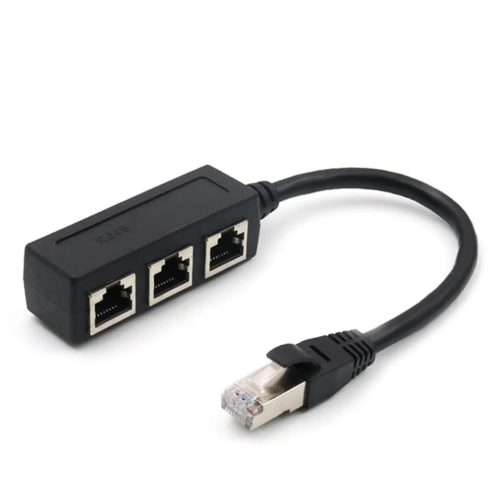 Ethernet Cable Splitter 1 To 3 RJ45 Network Adapter LAN Connector For ...