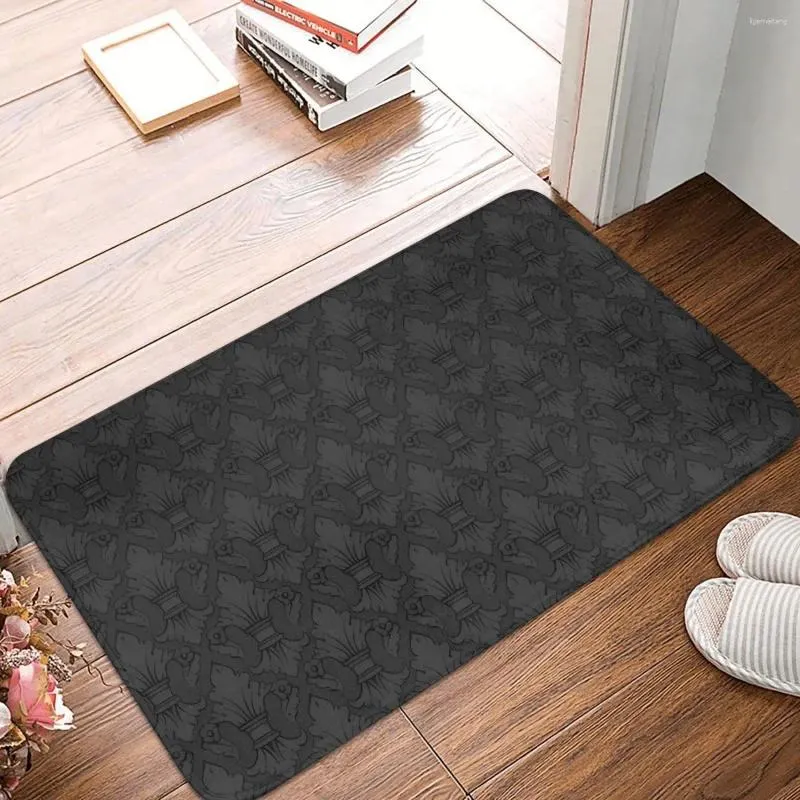 Carpets Fleur De Lys Bathroom Mat Gray Rug Home Doormat Kitchen Carpet Decor
