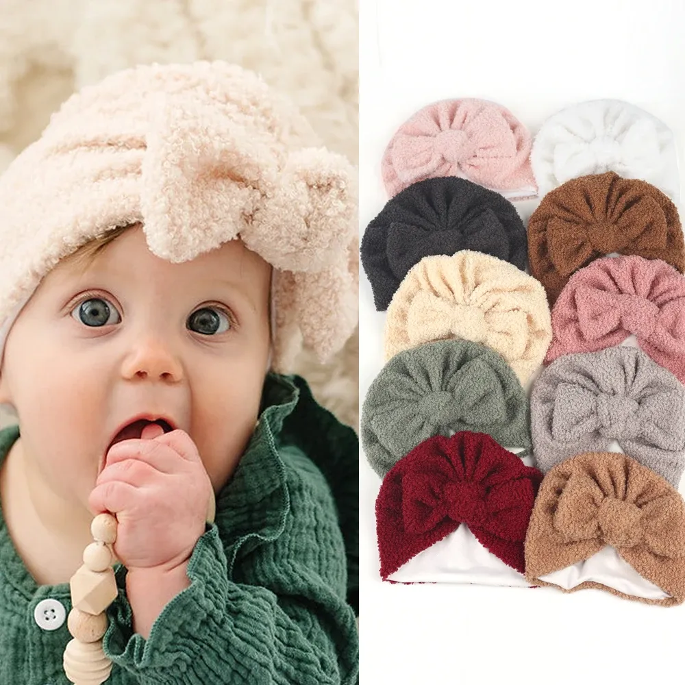 Knot Baby Turban Sombreros: Gorras De Infante Calentador De Oreja