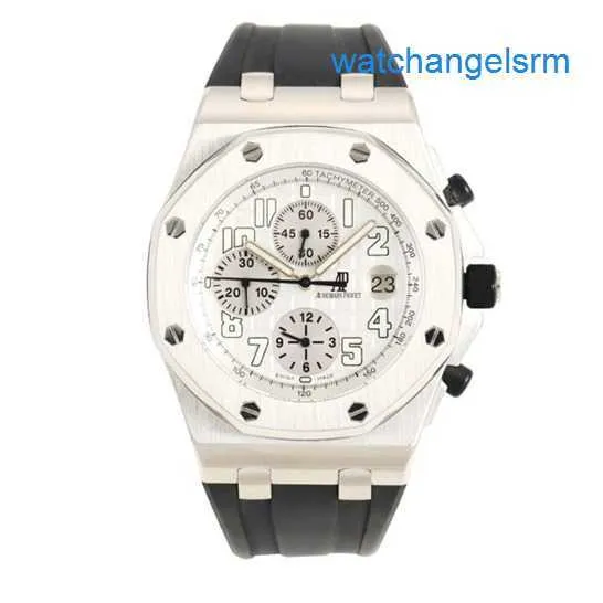 Orologio da polso AP Atleisure AP Royal Oak Offshore Silver Grey Plate Mens Mechanical Mechanical Mens Watch 26020ST.OO.D001IN.02.UN