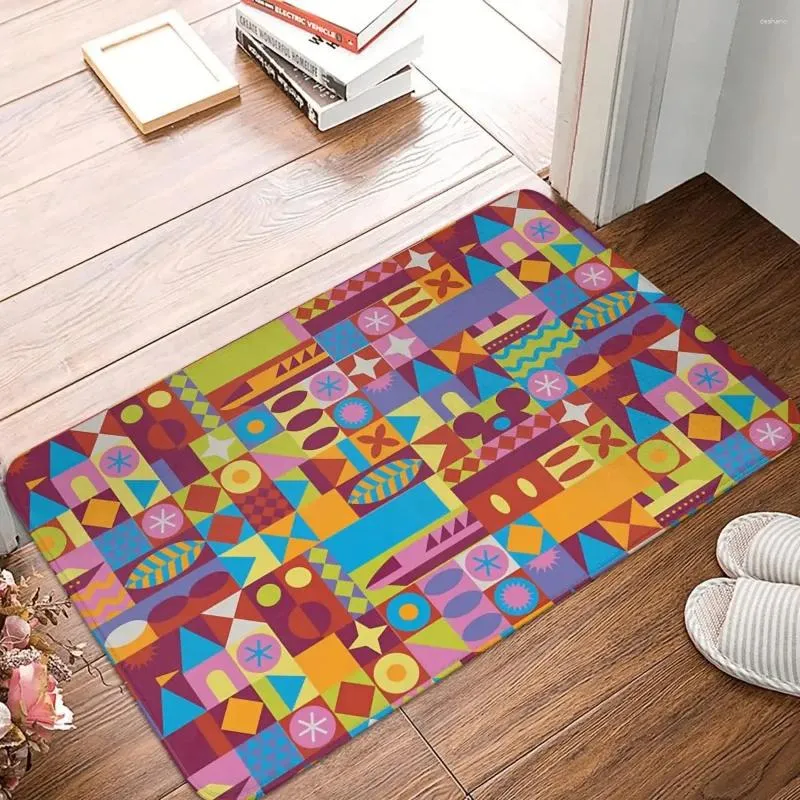 Carpets Retro Chambre Mat Color Blocs Tapis Home DoorMat Living Room Carpet Decor