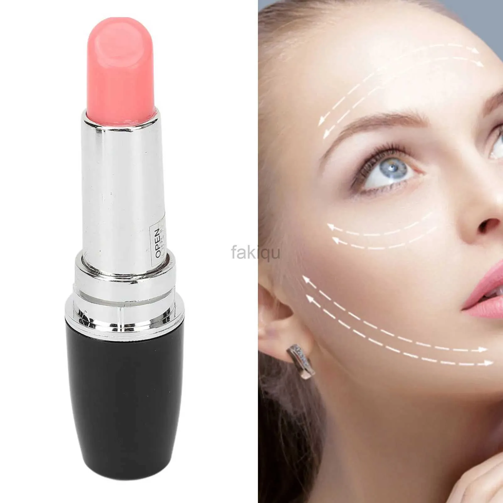 Massage Stones Rocks Lipstick Shape Massager Massage Tool Portable Black Lipstick Shape Vibration Face Massage Wand for Facial Eye Relief Pain Tools 240403