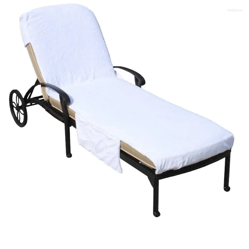 Havlu dış mekan basit düz renkli hızlı kuruyan recliner sandalye plaj kapağı pamuk mikrofiber havuz havlu