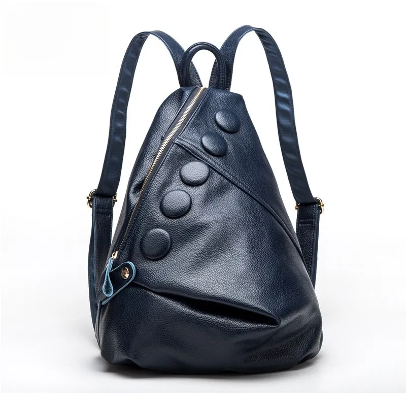 Genuine Leather Convertible Backpack - Fashionable Crossbody  display picture 1