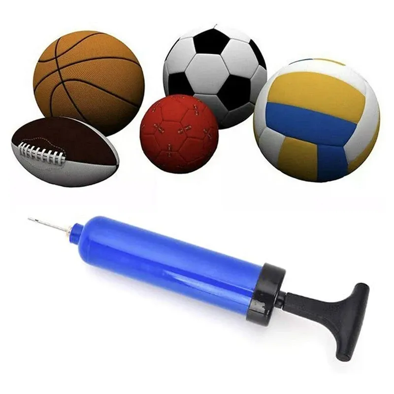 Gonfleur à Main Portable Pour Ballons De Sport - Pompe Bleue Avec Aiguille, 17 Cm, Léger (36g), Pour Basket, Football, Volley