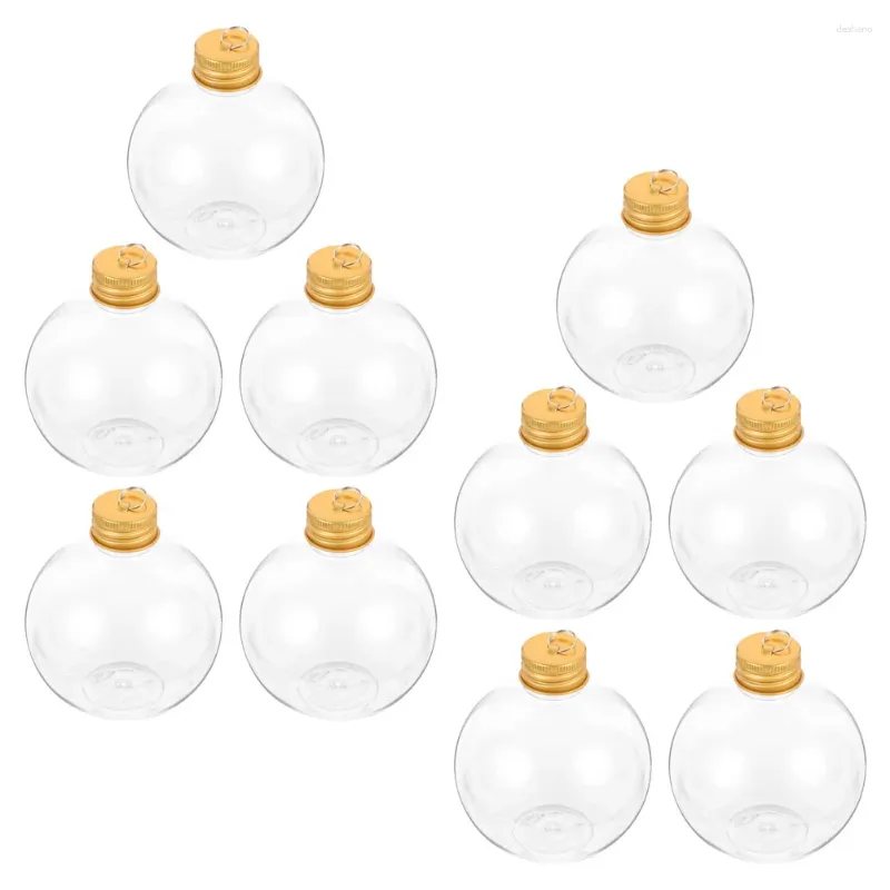 Vases 10 Pcs Accessories Christmas Spherical Bottle Clear Baubles Convenient Juice Bottles The Pet Creative Plastic