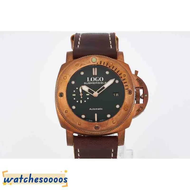 Роскошные мужские часы мода для механического светового движения P9000 47 -мм бронзового корпуса PAM00382 PAM 6BDE.
