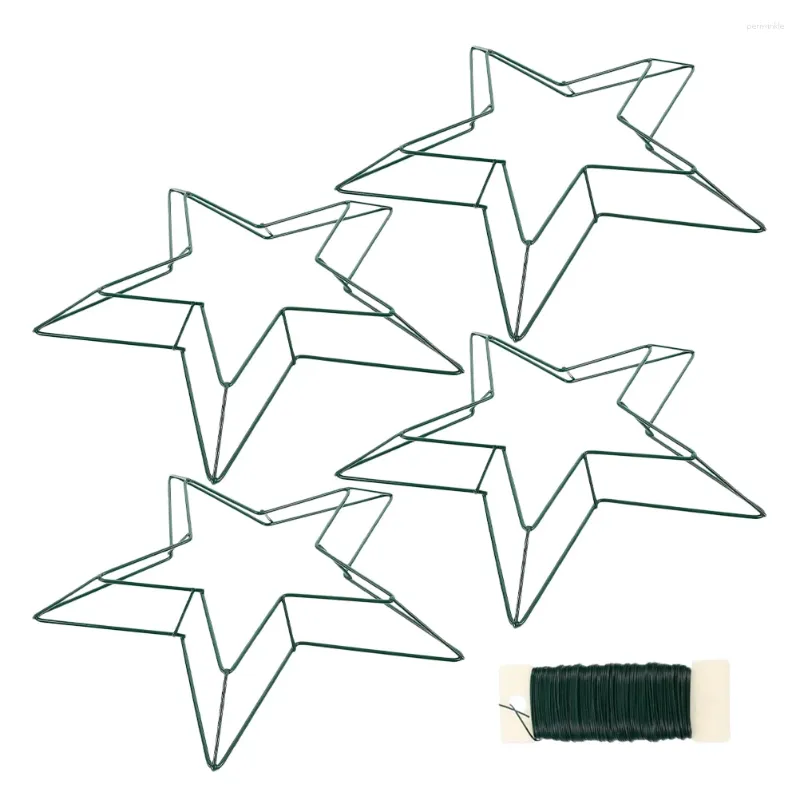 Fiori decorativi 1 set stelle a forma di filo cornice di natale con ferro con ferro