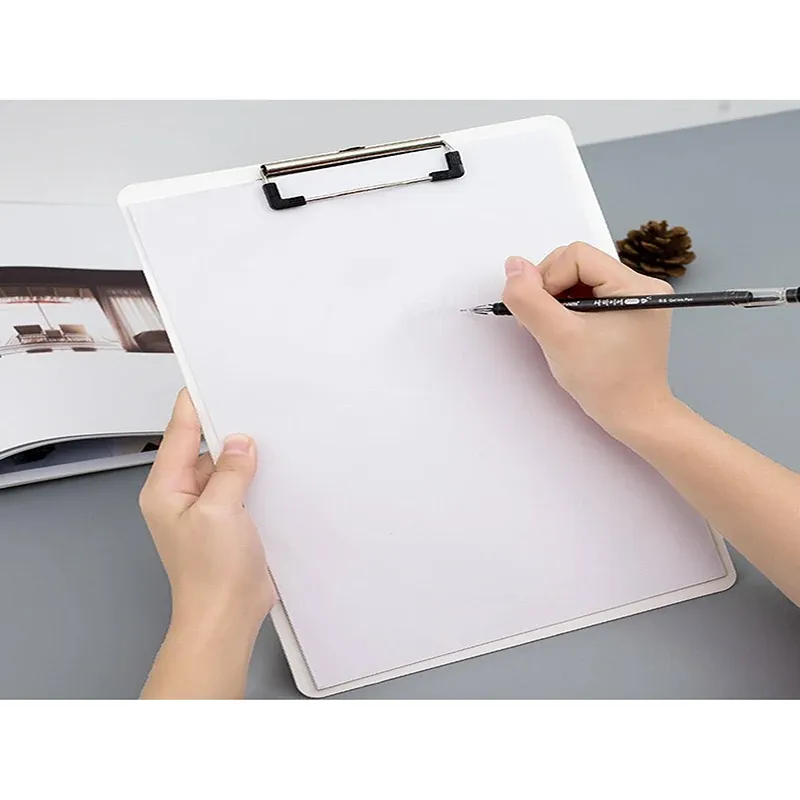 BAZIC PVC Clipboard A4 Size Folder W/ Low Profile Clip